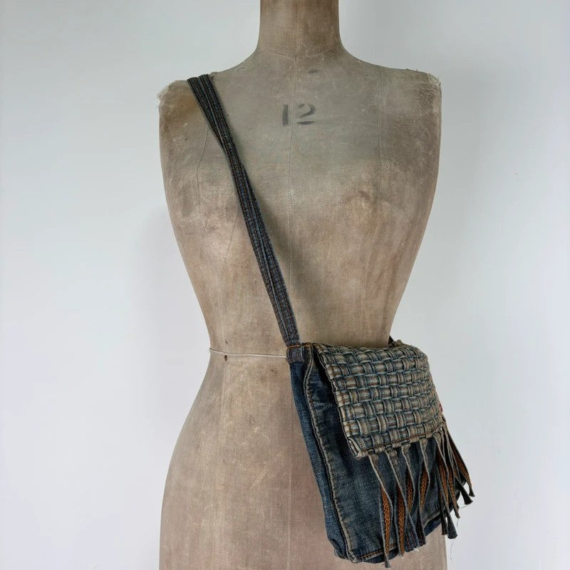 Denim woven tassel Miss sixty crossbody bag