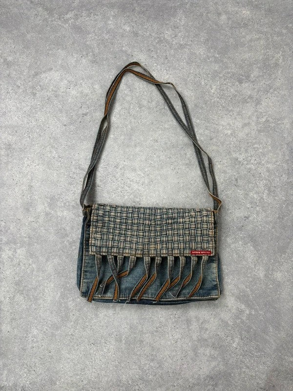 Denim woven tassel Miss sixty crossbody bag
