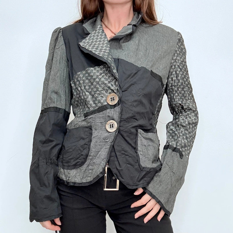 crinkle patchwork grunge fairy jacket