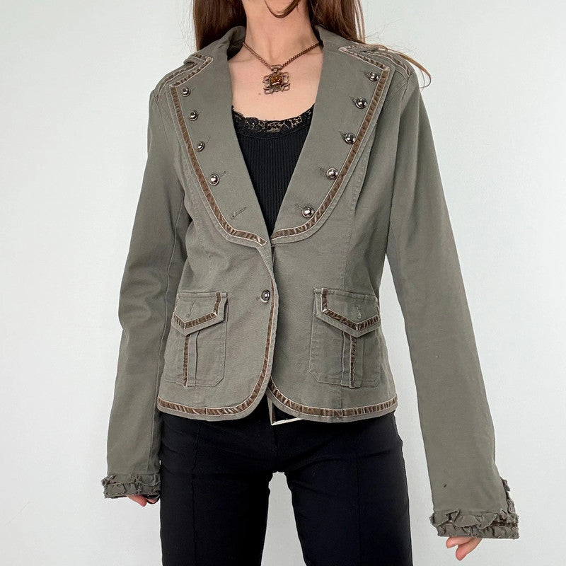 Napoleonic flared khaki jacket