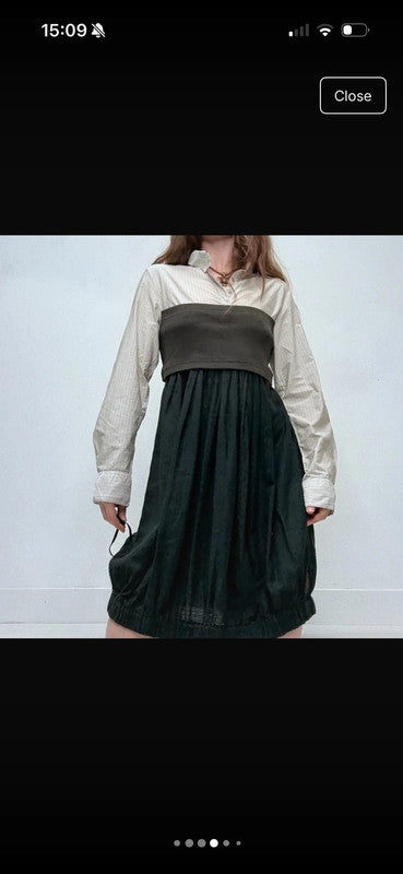 Cop Copine pleated puff midi dress