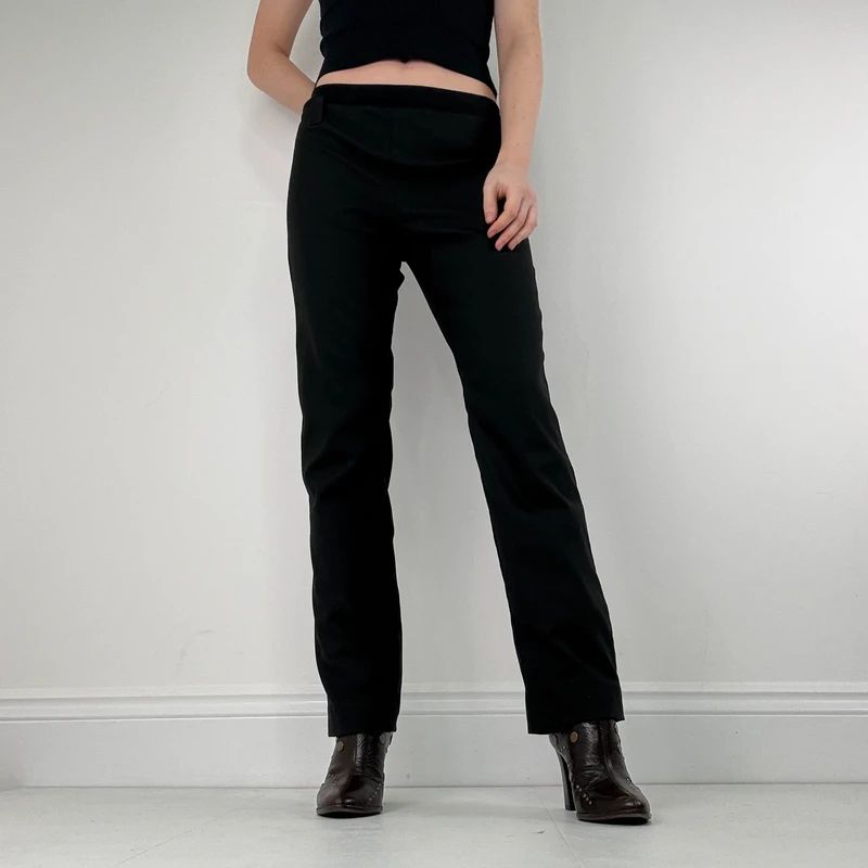 Black Cop Copine straight leg trousers