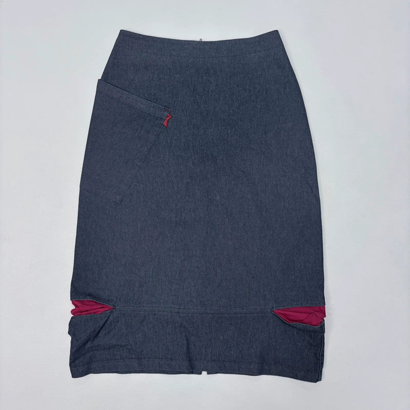 denim Cop Copine structured barrel skirt