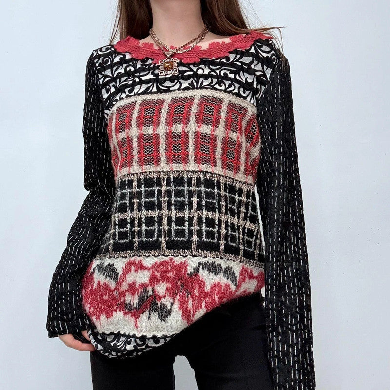 graphic Save the queen knit printed jumper