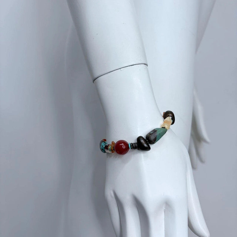 gemstone beaded boho bracelet