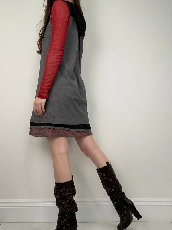 Cop Copine long sleeve a-line grunge mini dress