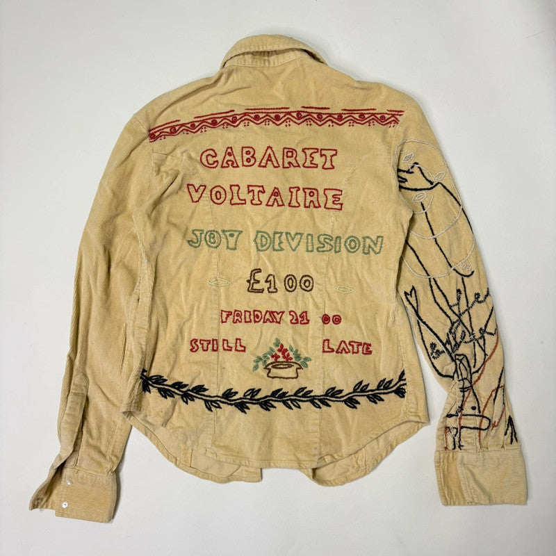 embroidered western corduroy shirt