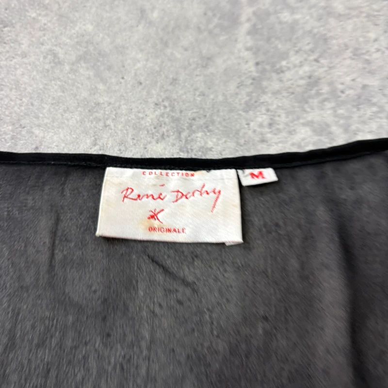 sheer black beaded Rene Derhy shirt