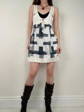 Marithé + François Girbaud graphic checked mini dress