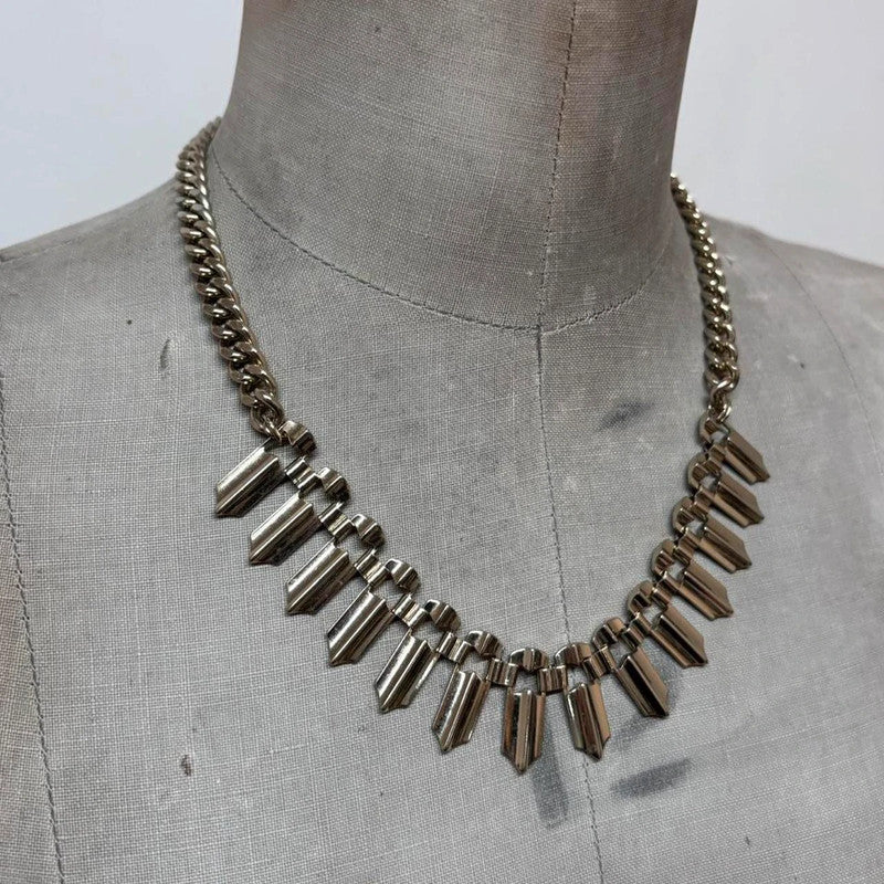 metal grunge spike necklace
