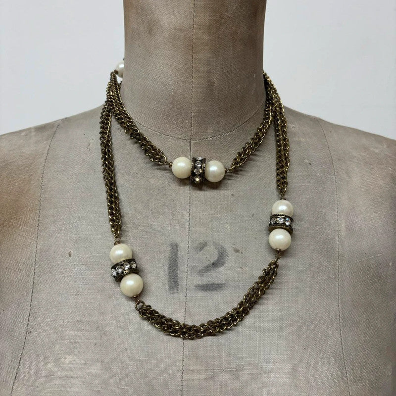 grunge layered chain necklace