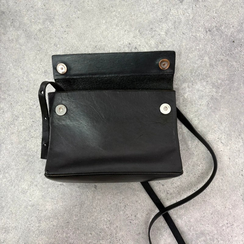 COS black leather crossbody bag