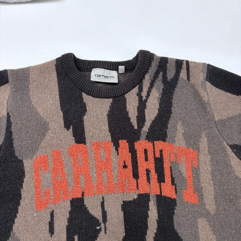 carhartt utility camo knit jumper