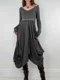 Draped layered Cop Copine maxi dress
