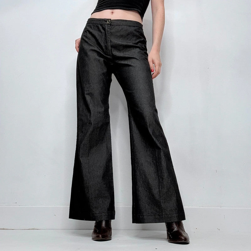 Cop copine dark wash flared denim trousers