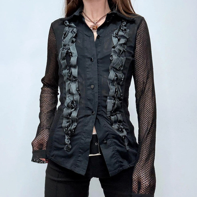 black lace Save the Queen shirt