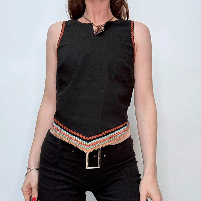 cropped fitted western vest