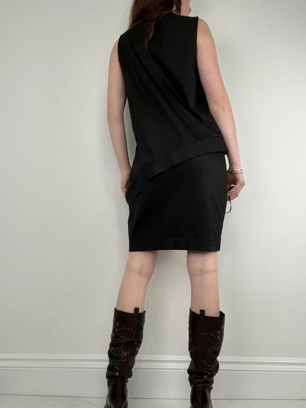 Cop Copine asymmetric boxy zip dress