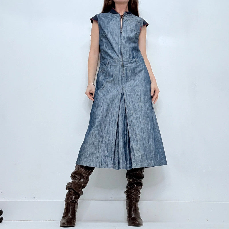Cop Copine crinkle salvage denim dress