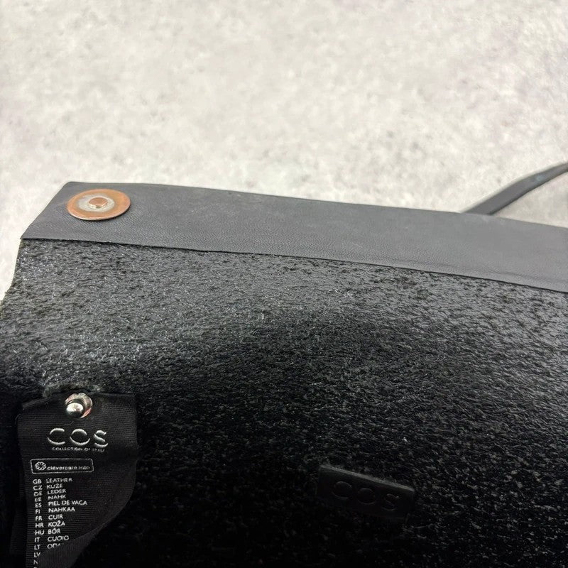 COS black leather crossbody bag