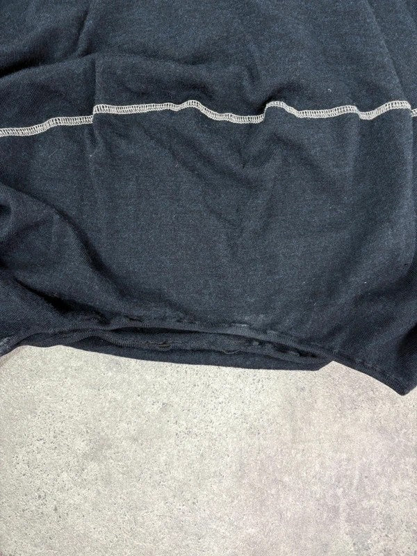Marithé + François Girbaud navy wool knitted puff dress