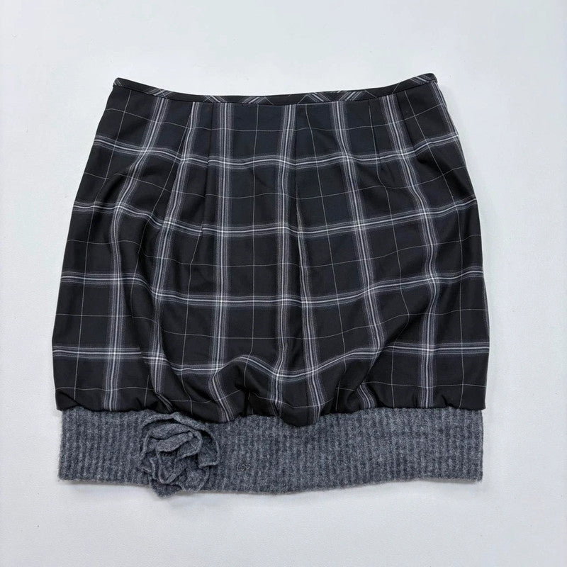 tartan checked puff Cop Copine midi skirt