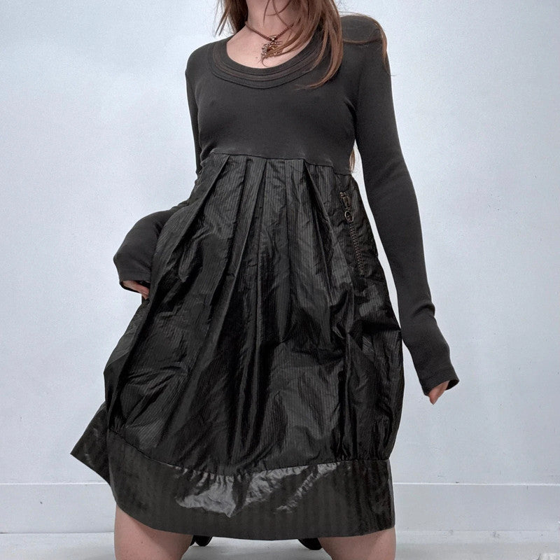 cop copine puff long sleeve dress