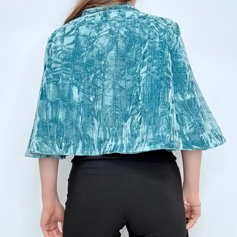 vintage flared velvet bed jacket