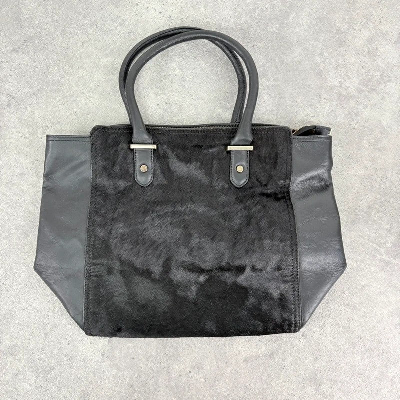 Black pony hair bag