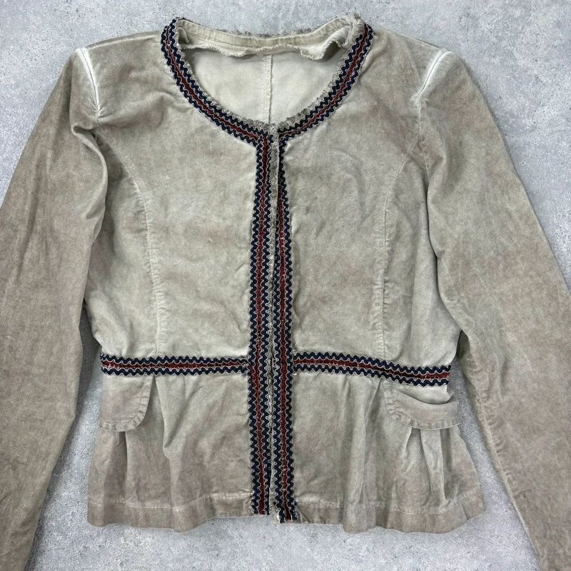 khaki flared braided ribbon military napolionic jacket