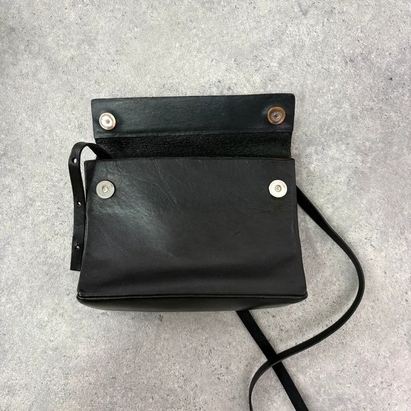COS black leather crossbody bag