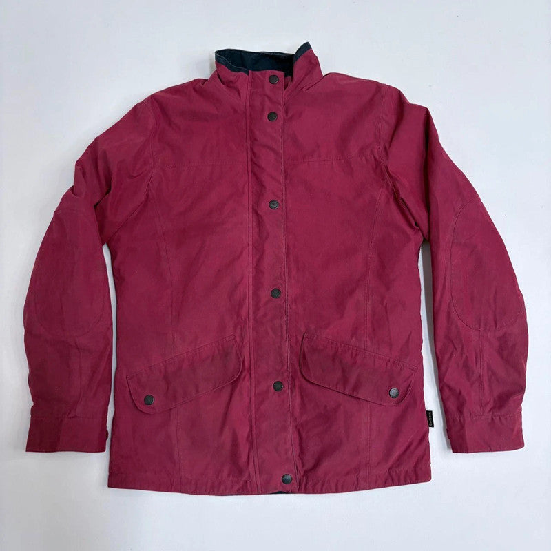 red barbour rain jacket