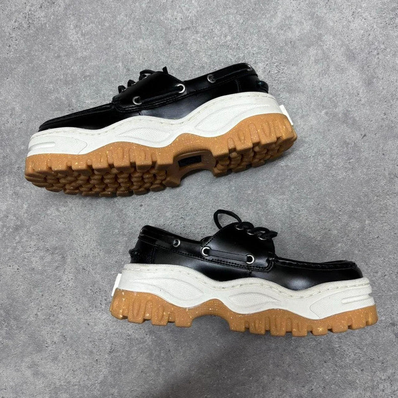 Eytys black Mykonos loafers platform shoes