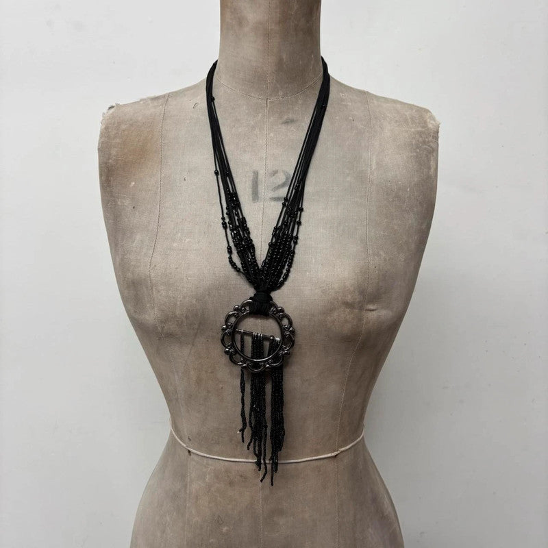 black layered grunge necklace
