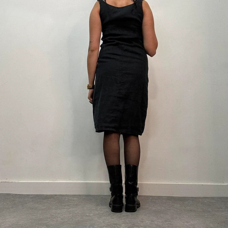 eyelet studded asymmetric dress