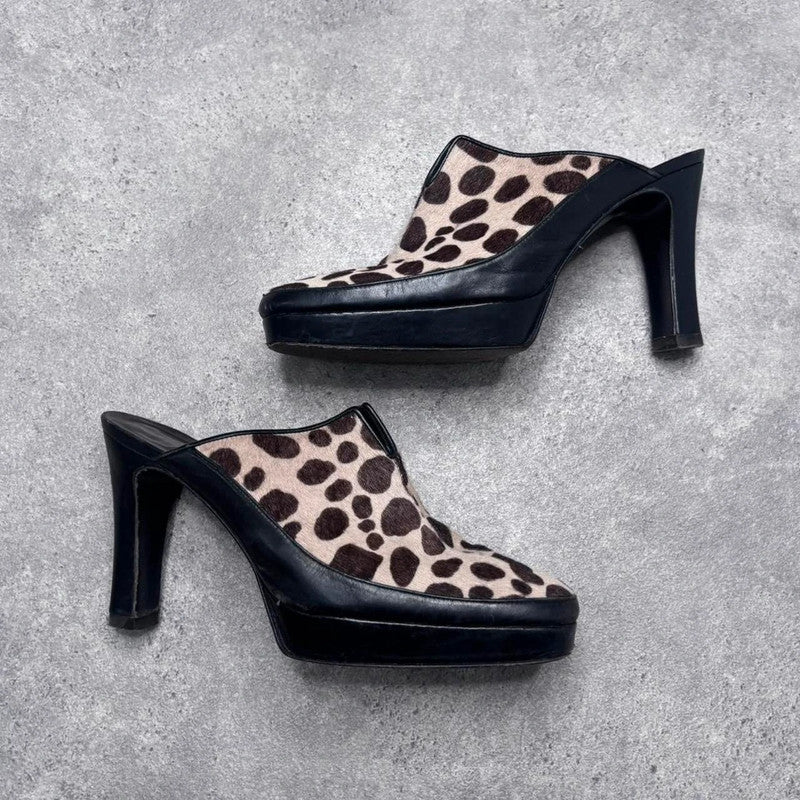 pony hair cow hide mule heels