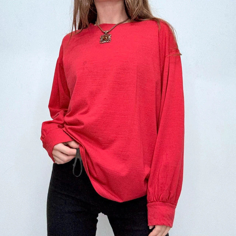 red Prada wool long sleeve top jumper