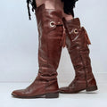 tan leather tassel western boots