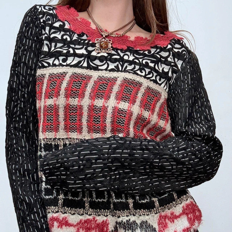 graphic Save the queen knit printed jumper