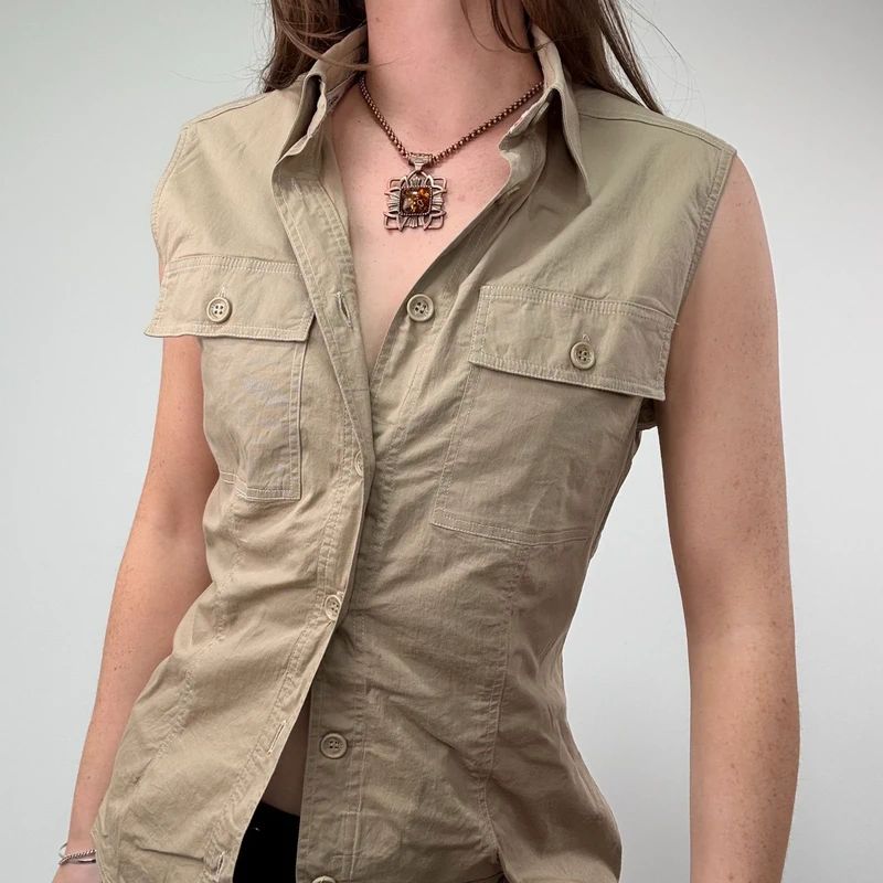 Cargo fitted tan Dolce & Gabanna shirt