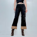 black cop copine flared trousers