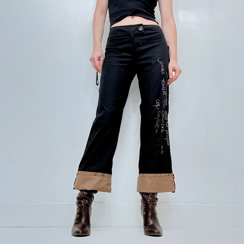 black cop copine flared trousers