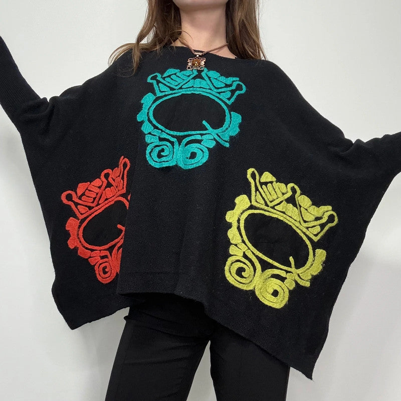 black batwing slouchy Save The Queen jumper