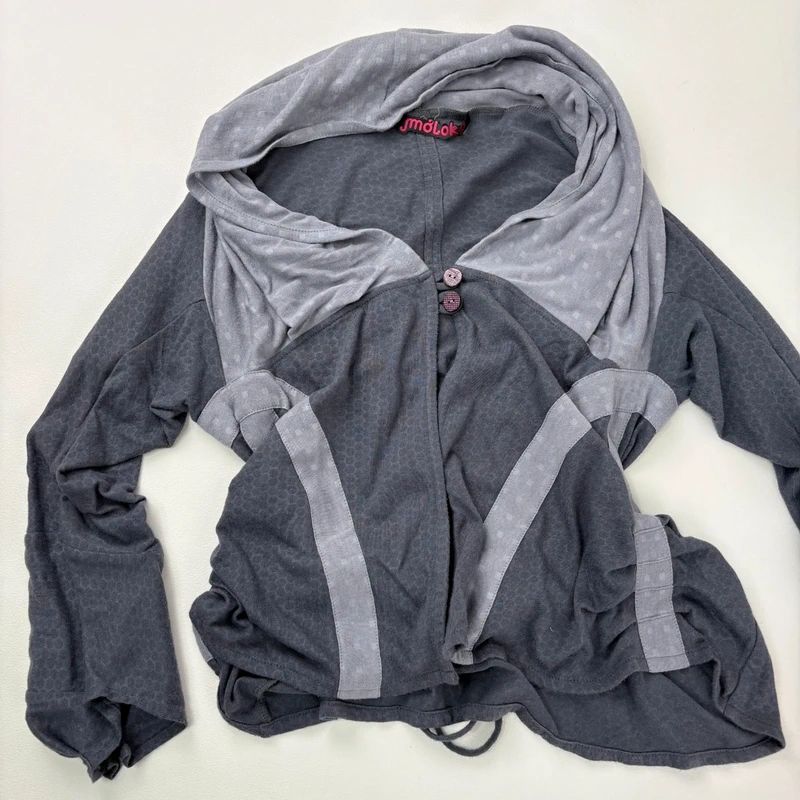grey structured utility grunge shirt