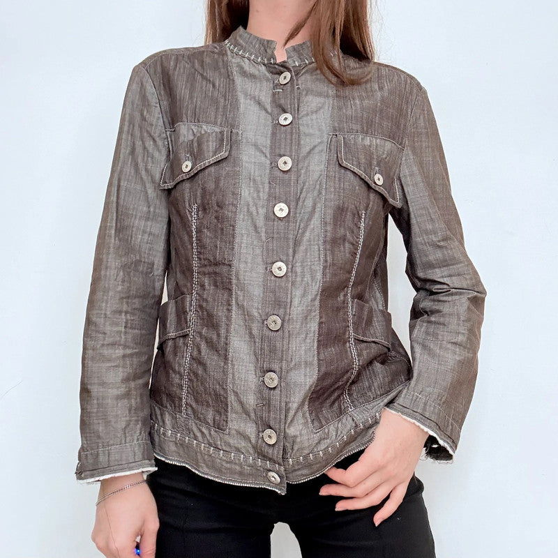 Marithé + François Girbaud fitted utility grunge jacket