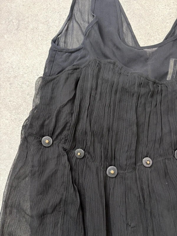 Grunge indie punky layered floaty black dress