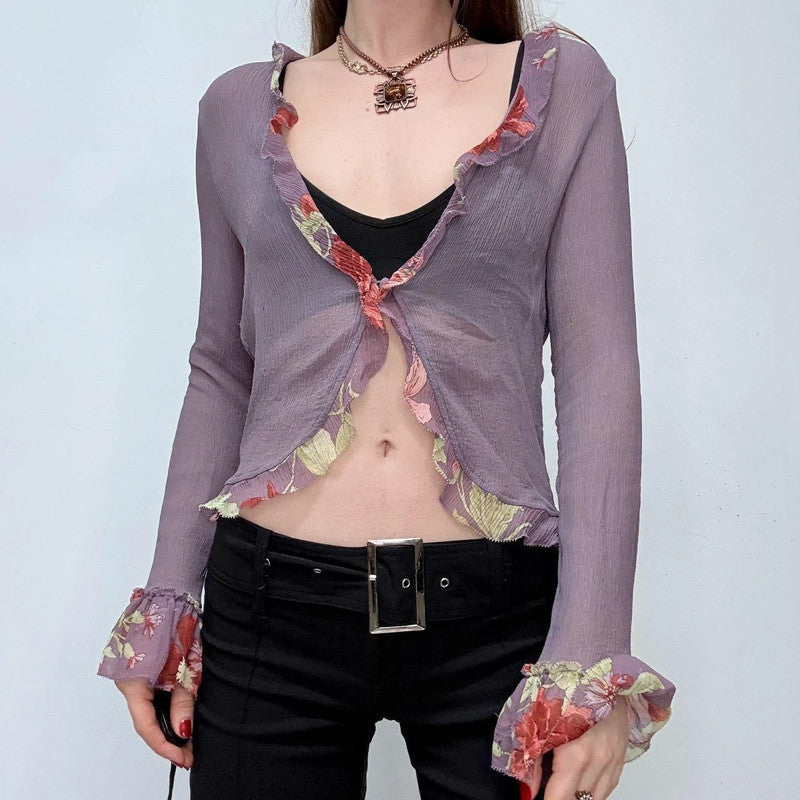 sheer crinkle silk fairy shirt