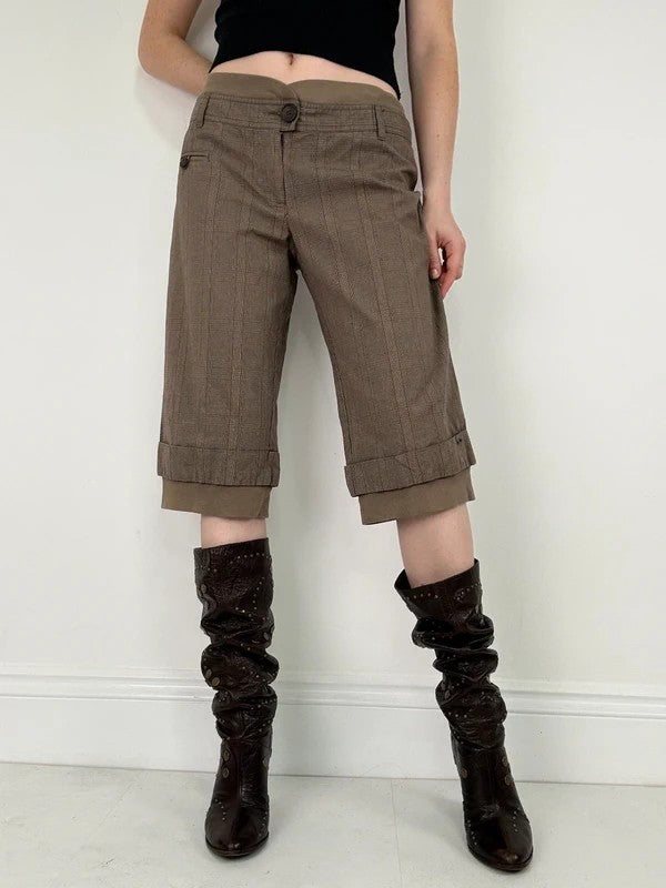 Cop Copine brown cropped capri pants