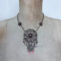 boho draped fairy silver necklace
