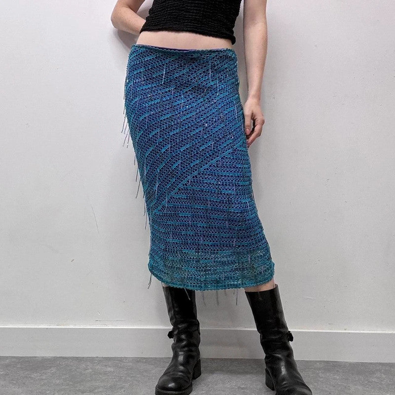 crochet karen Millen bead skirt